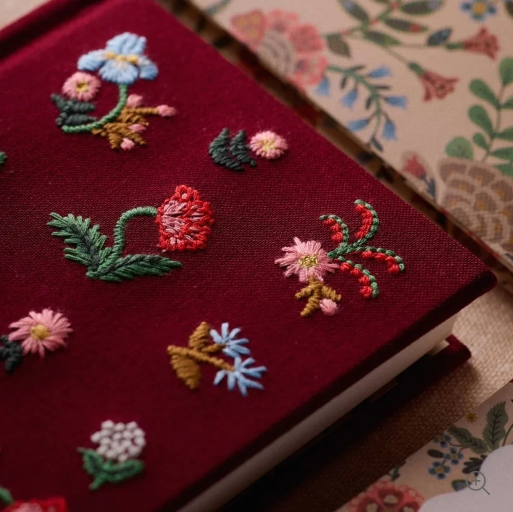 ❤️BUY 2 GET 1 FREE DEAL Mini Embroidered Floral Journal, Retail $26.00 USD
